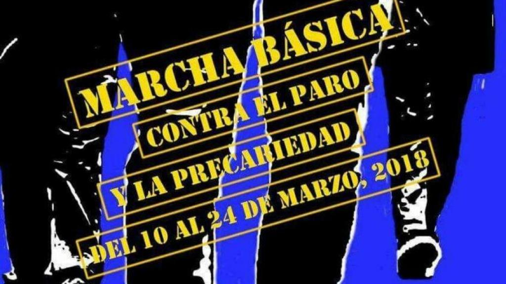 Cartel de la Marcha básica contra el paro y la precariedad