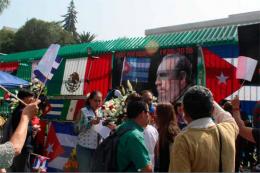 Manifestación en honor del Che organizada por el Movimiento Mexicano de Solidaridad con Cuba