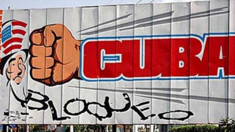 Cartel contra el bloqueo